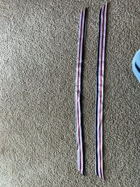 Striped Navy, White & Red Twillies - Set of Two